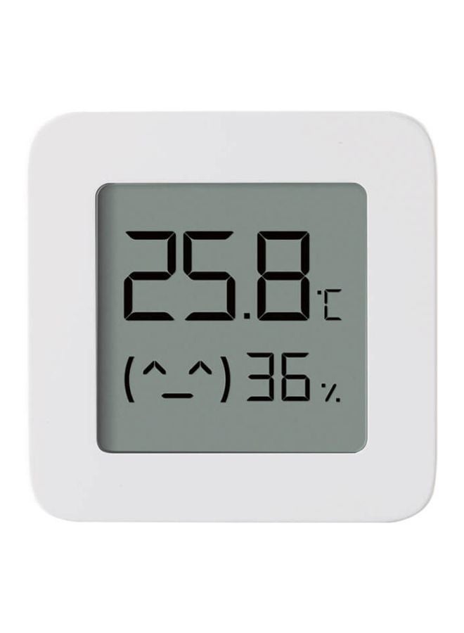 Digital Hygrometer White 6x3.5x6centimeter