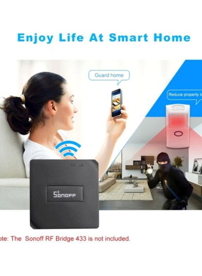 PIR2 Auto Wireless Motion Detector Sensor White