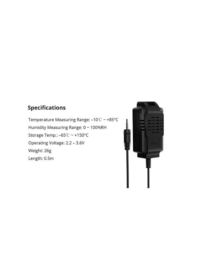 DIY Si7021 Temperature & Humidity Measuring Sensor Plug-in With TH10/TH16 Temperature Measuring -10 C to +85 C Humidity Measuring 0 to 80% RH 0.5 cm Cable Black 8cm