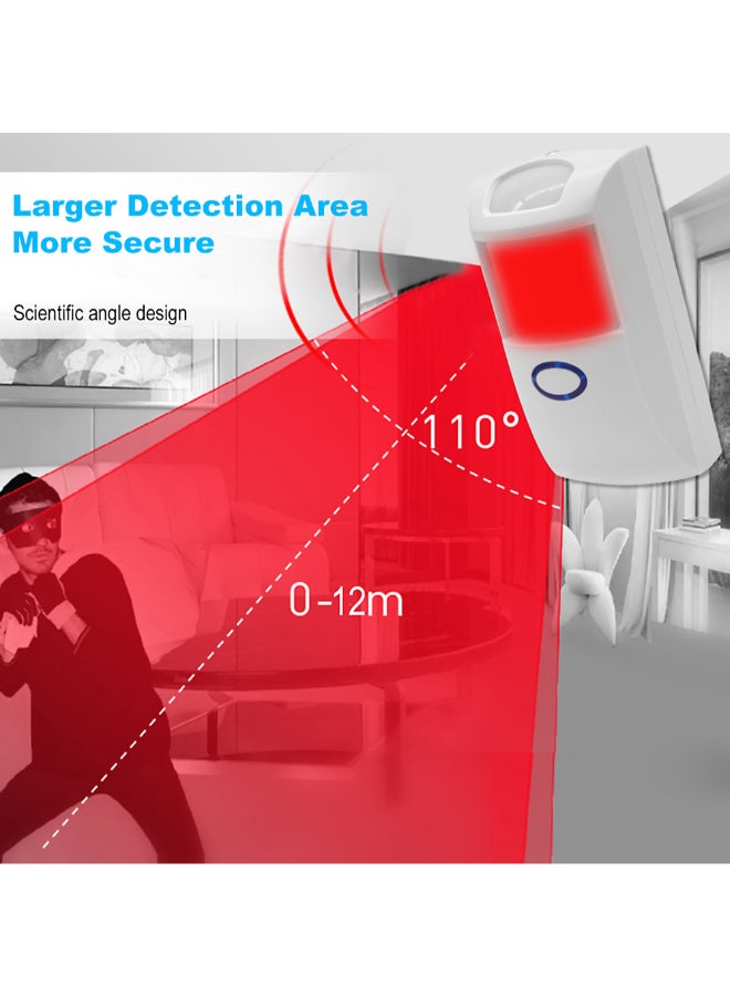PIR2 Auto Dual IR Wireless Motion Detector RF Sensor For Alexa Google Home White