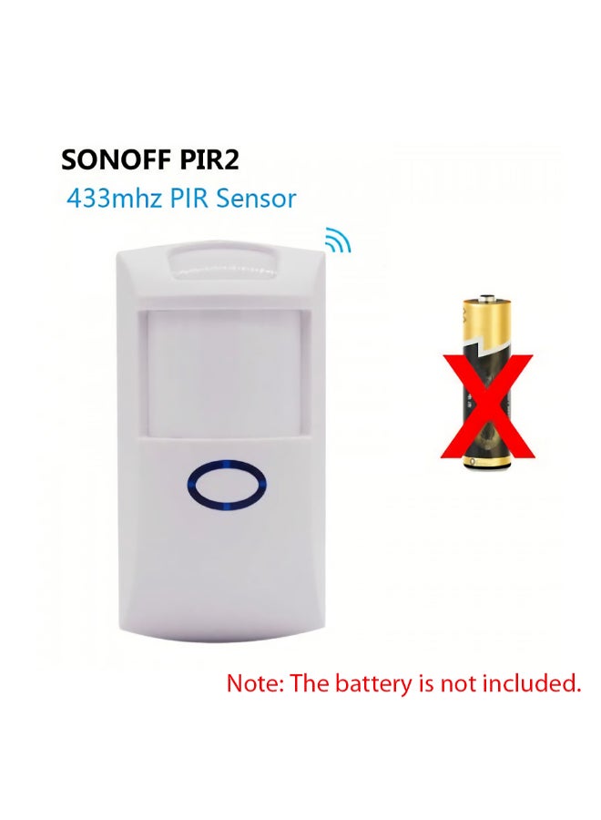 PIR2 Auto Dual IR Wireless Motion Detector RF Sensor For Alexa Google Home White