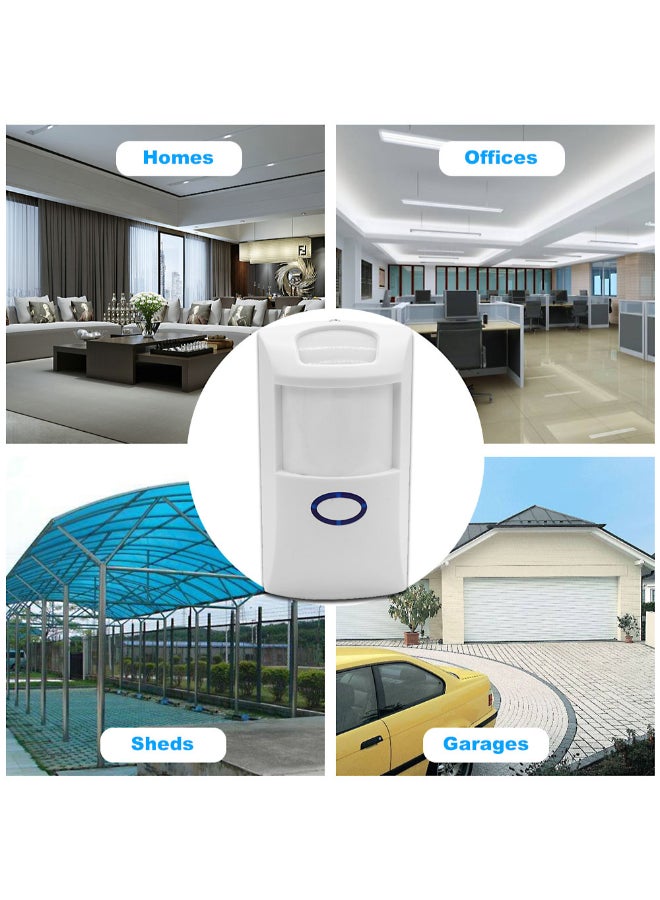 PIR2 Auto Dual IR Wireless Motion Detector RF Sensor For Alexa Google Home White
