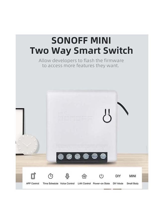 DIY MINIR2 Wi-Fi Two Way Smart Switch MINI Upgrade White