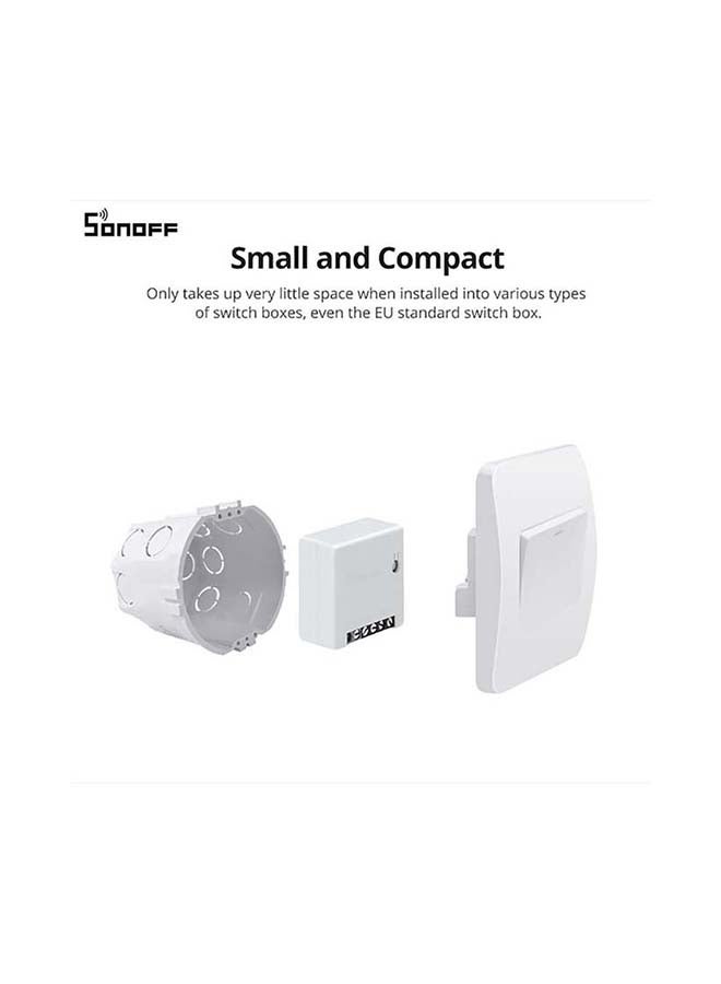DIY MINIR2 Wi-Fi Two Way Smart Switch MINI Upgrade White