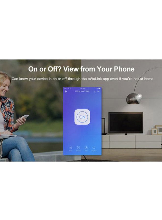 DIY MINIR2 Wi-Fi Two Way Smart Switch MINI Upgrade White