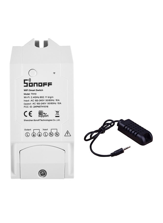 TH10 WiFi Smart Switch Remote Controller Temperature And Humidity Sensor White/Black