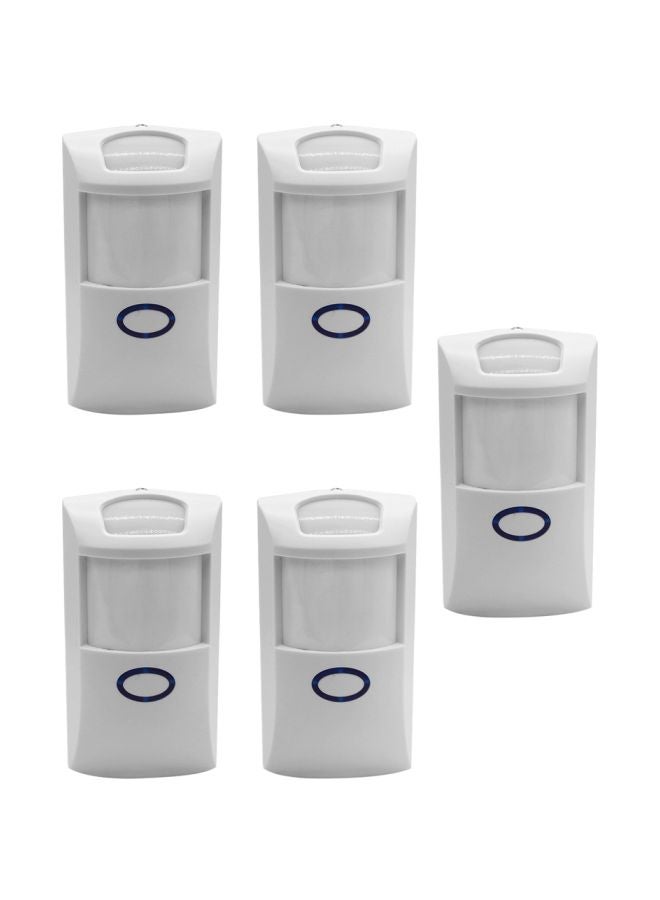 5-Piece Wireless Dual Infrared Detector White