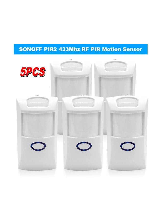 5-Piece Wireless Dual Infrared Detector White