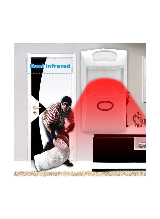 5-Piece Wireless Dual Infrared Detector White