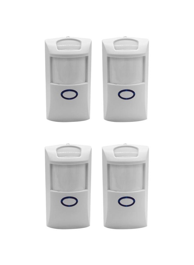 4-Piece Wireless Dual Infrared Detector White