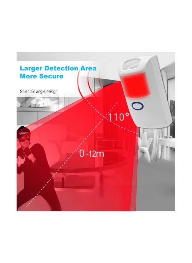 4-Piece Wireless Dual Infrared Detector White
