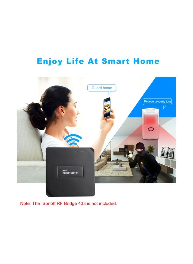 4-Piece Wireless Dual Infrared Detector White