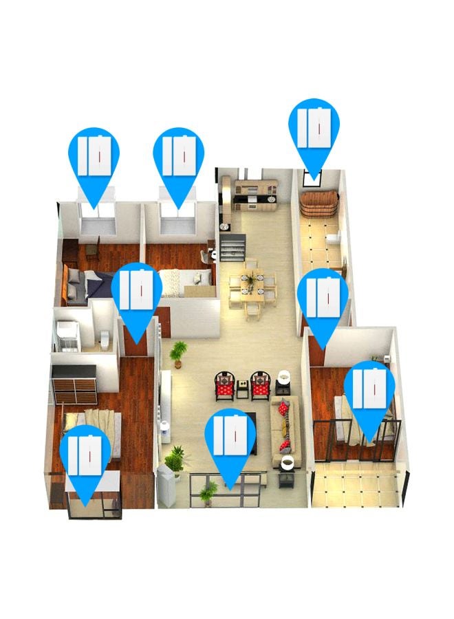 5-Piece Wireless Anti-Theft Automation Alarm System White