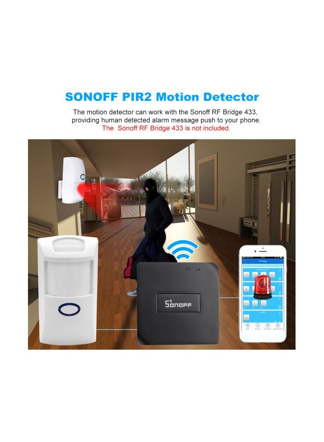 3-Piece Wireless Dual Infrared Detector White