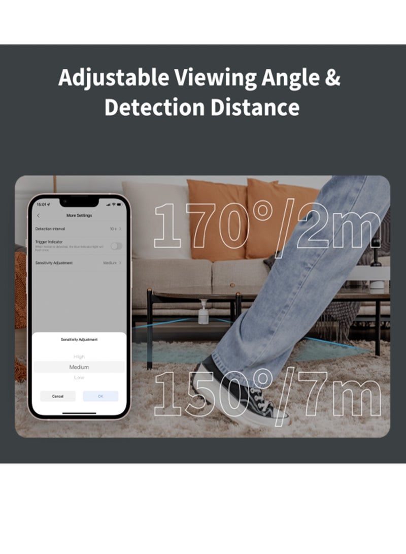 Motion Sensor P1,AQARA-HUB Required, 5 Year Battery Life, Adjustable Detection Time Limit, for Warning System and Automations, Compatible with HomeKit, Alexa, IFTTT