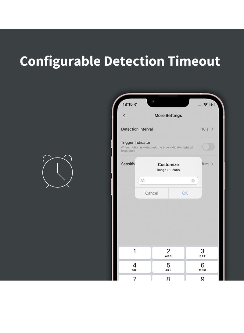Motion Sensor P1,AQARA-HUB Required, 5 Year Battery Life, Adjustable Detection Time Limit, for Warning System and Automations, Compatible with HomeKit, Alexa, IFTTT