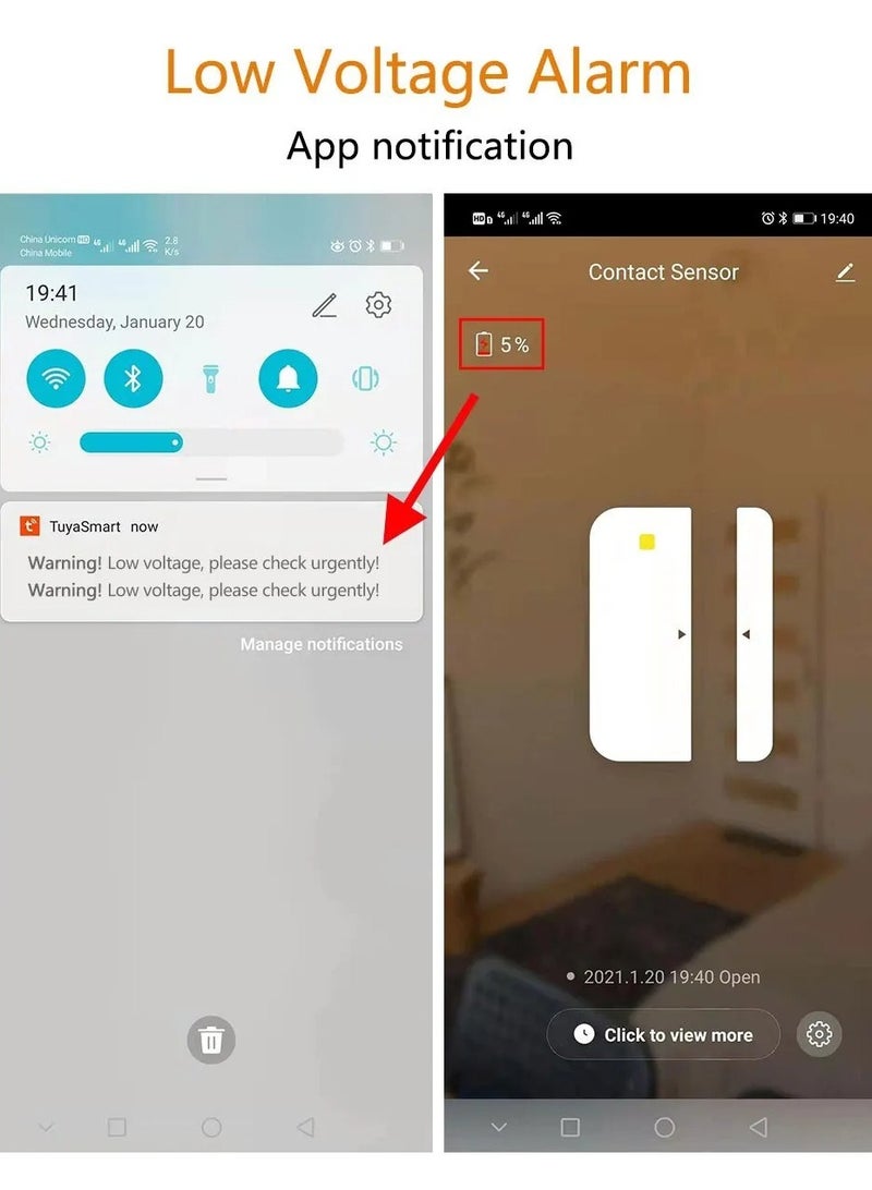 Smart Door And Window Sensor, Solar Powered Smart Wifi Door Window Sensor Alarm, Wireless Door Window Magnetic Entry Detector Sensor, App Control Contact Sensor For Home Security