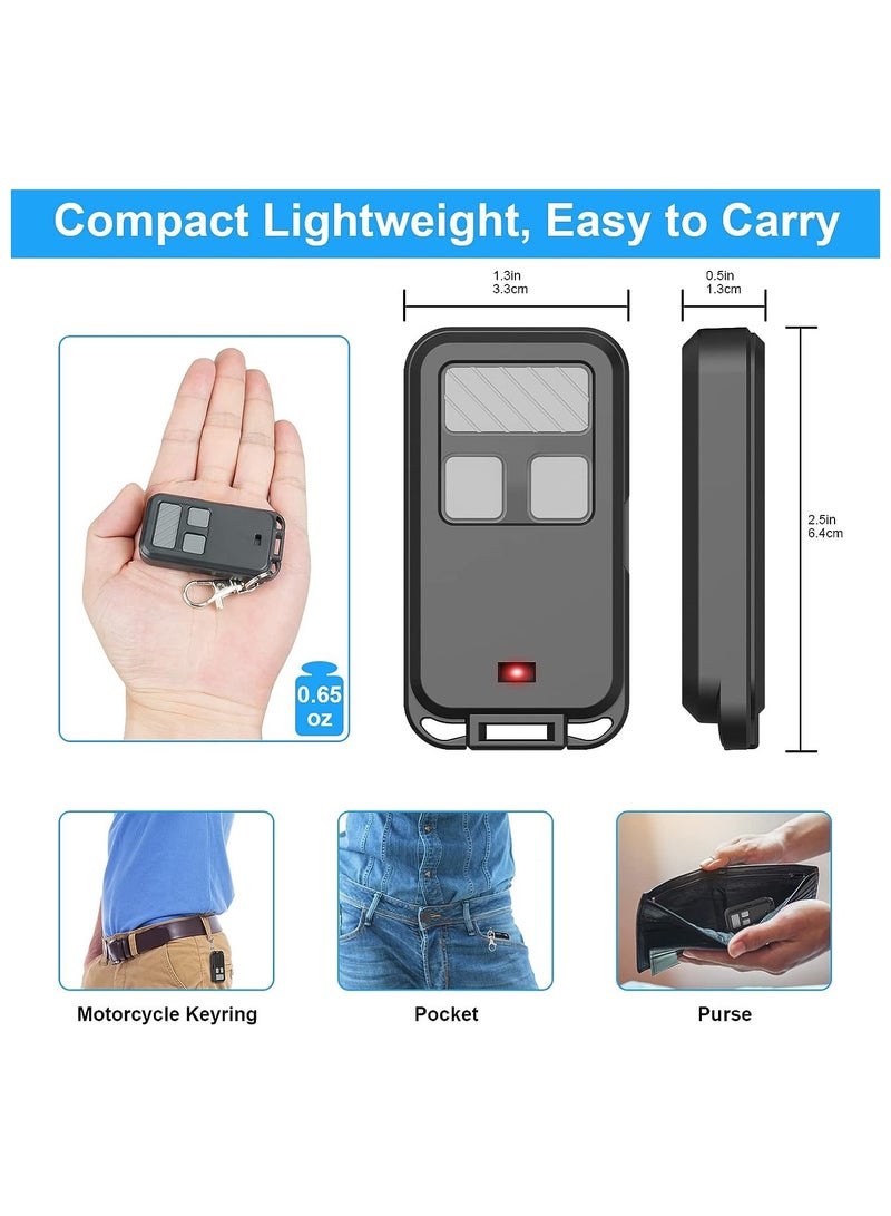 890MAX Garage Door Opener Remote, 2 Replacement for LiftMaster/Chamberlain/Craftsman, Universal 3-Button Garage Door Opener Remote with Mini Key Chain for Purple Red Yellow Orange Green Learn Buttons
