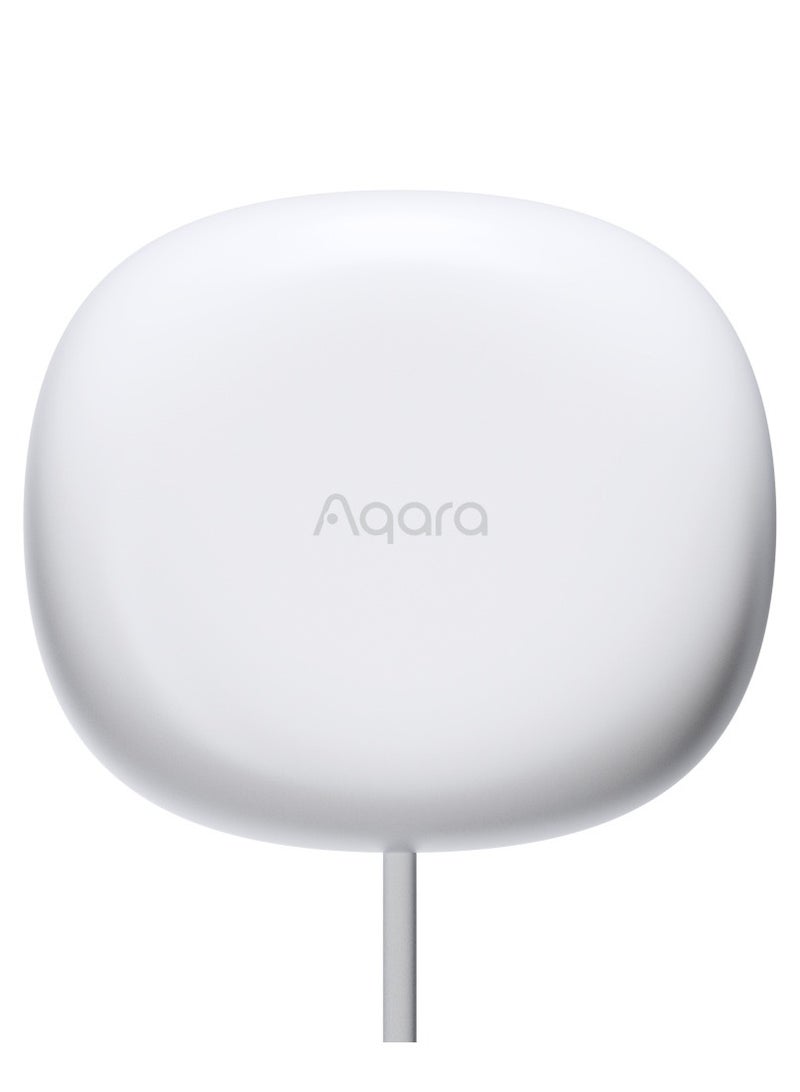 Presence Sensor FP1E with Matter, Zigbee Requires Aqara Zigbee 3.0 HUB, mmWave Radar Wired Motion Sensor, AI Spatial Learning, Supports HomeKit, Alexa, SmartThings-Global version White