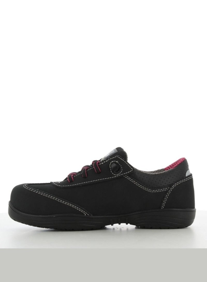 Low-cut safety shoe in nubuck, designed for ladies