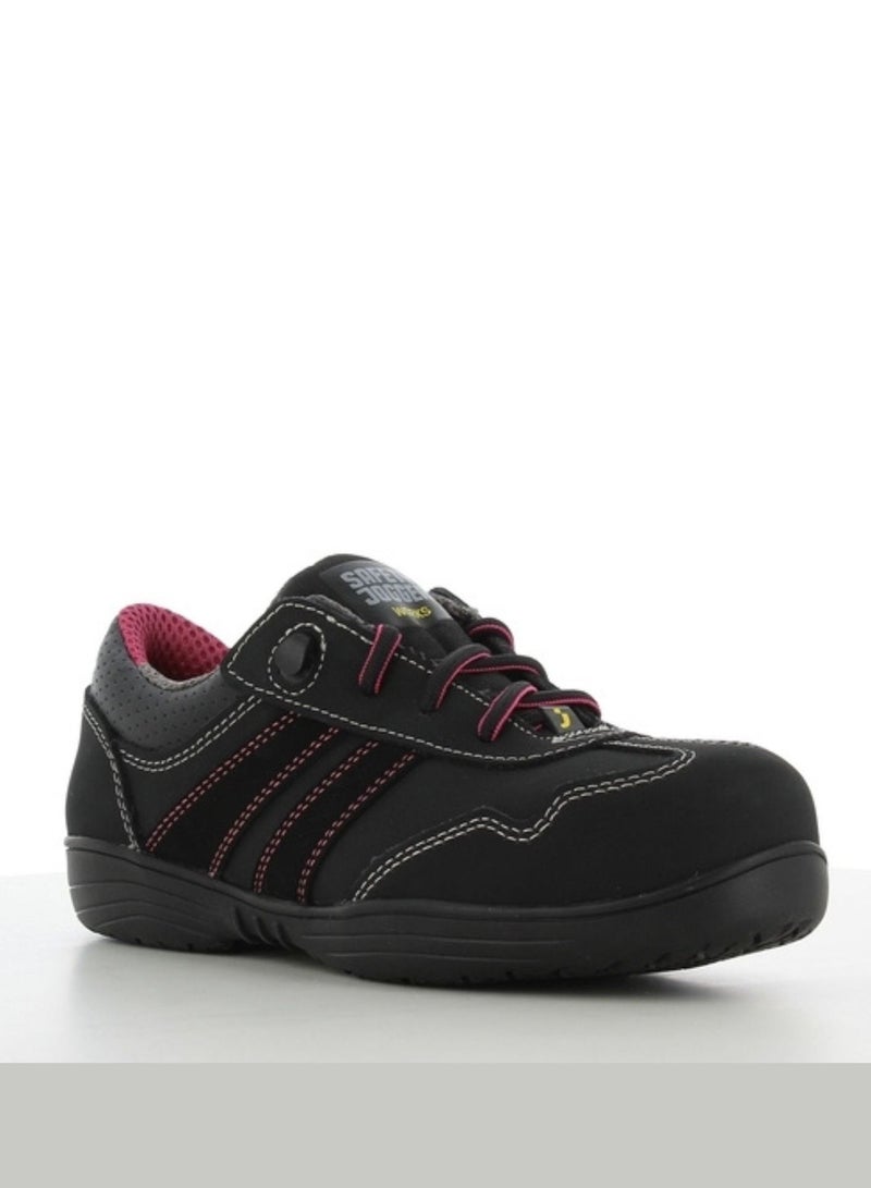 Low-cut safety shoe in nubuck, designed for ladies