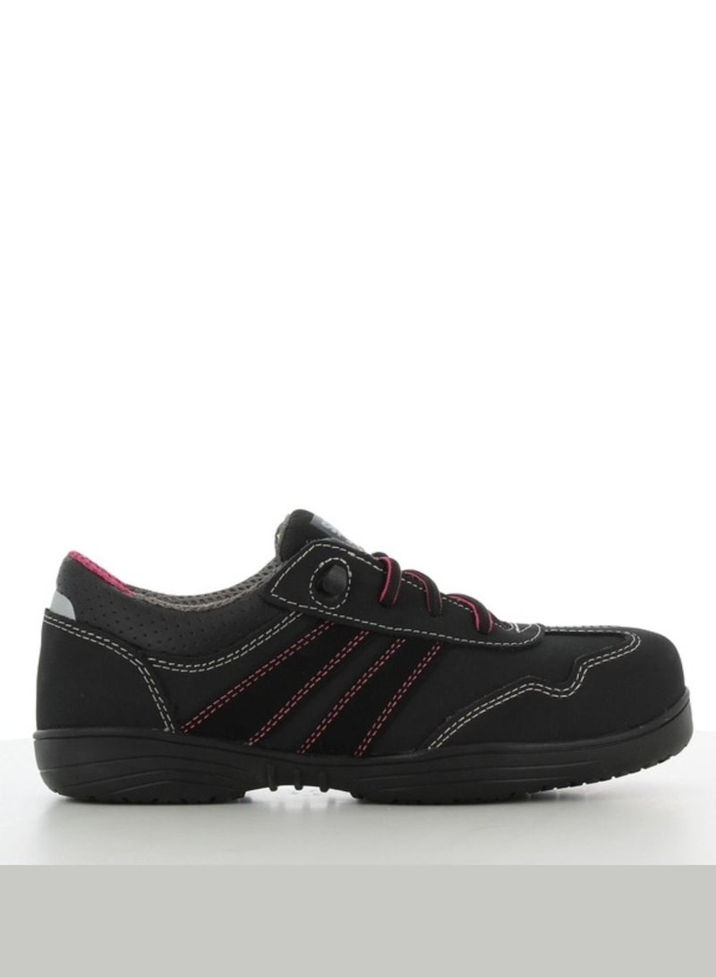 Low-cut safety shoe in nubuck, designed for ladies