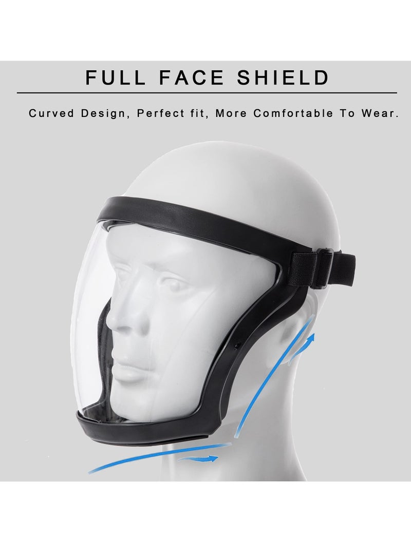 Super Protective Face Shield, Transparent Anti-Fog Full Face Safety Shield Unisex All-Inclusive Face Protection with Detachable Flter, Reusable Eye, Nose, Mouth Protection