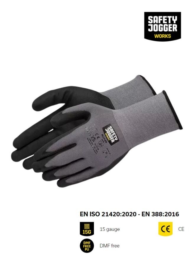 ALLFLEX Nitrile Coating Safety Gloves - 12 Pairs