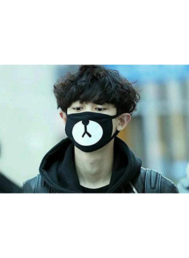 Anti-Dust Cotton Mouth Mask Black/White M