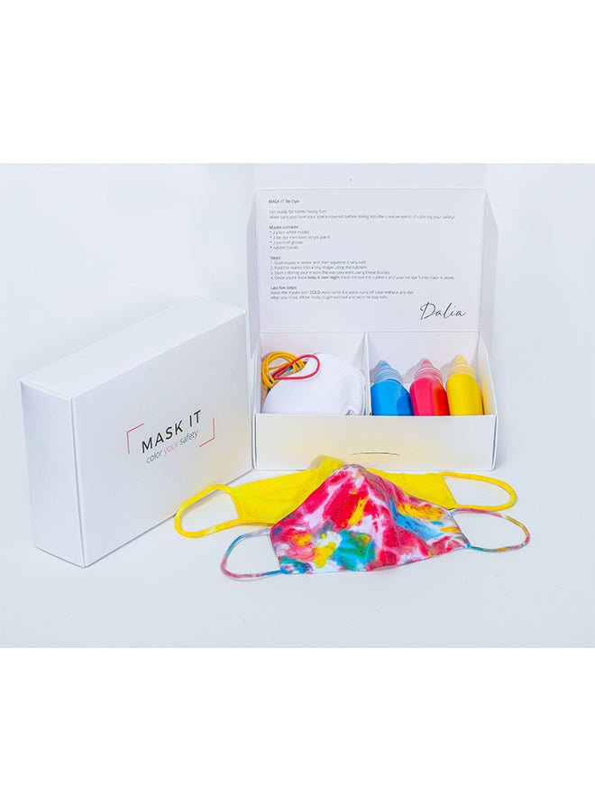 Tie Dye Face Mask Kit Multicolour