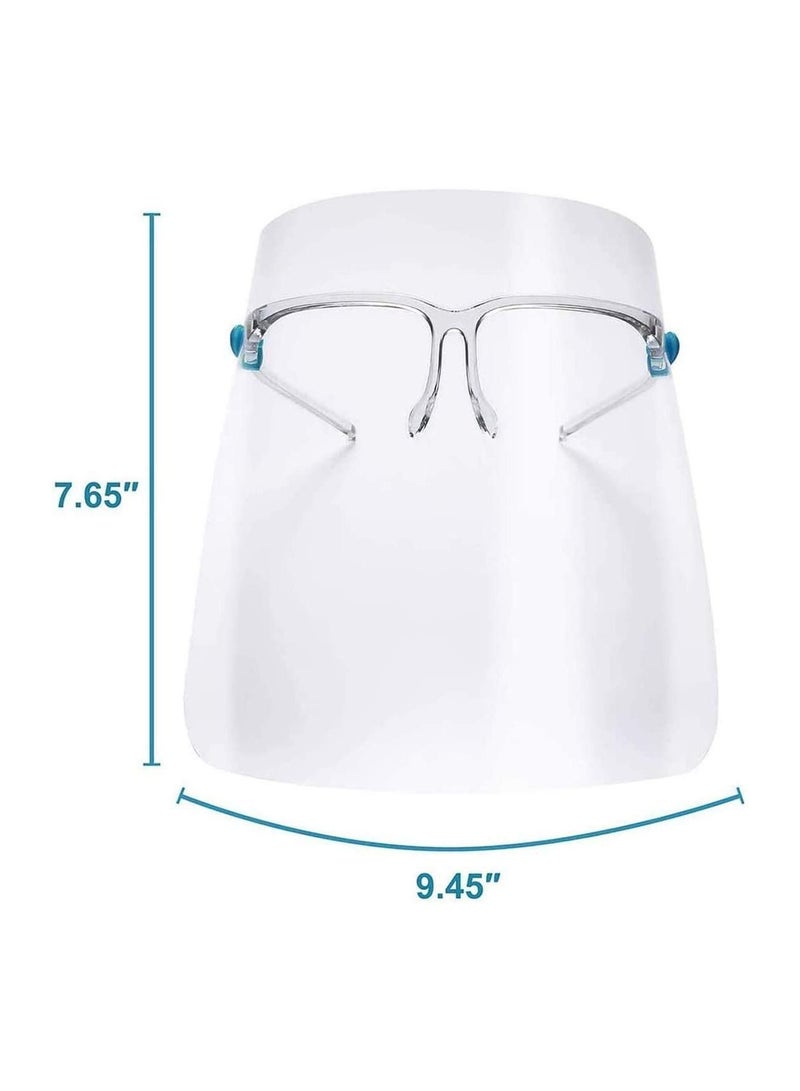 10 Pack Face Shield Wearing Glasses Visor Transparent Anti-Fog Protect Eyes And