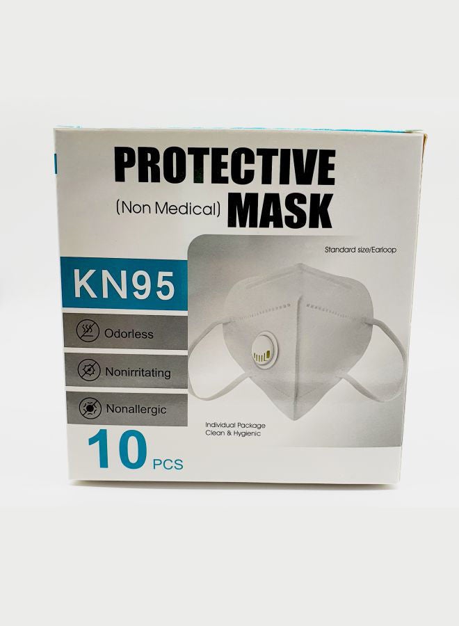 10-Piece KN95 Face Masks Grey 12cm