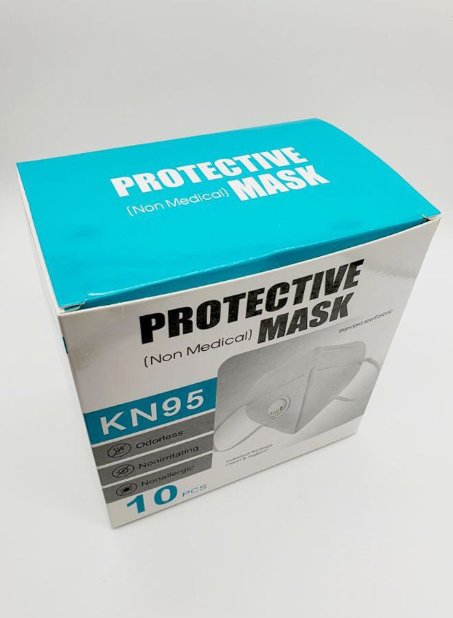 10-Piece KN95 Face Masks Grey 12cm
