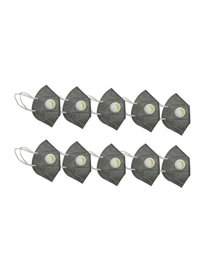 10-Piece KN95 Face Masks Grey 12cm