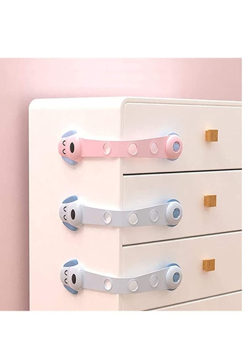 Child Safety Locks for Cabinets Drawer Closet Fridge Refrigerator Trash Easy Install Kitchen, Door, Drawer, Closet, 14 Pack (7 pcs Blue & 7 pink)