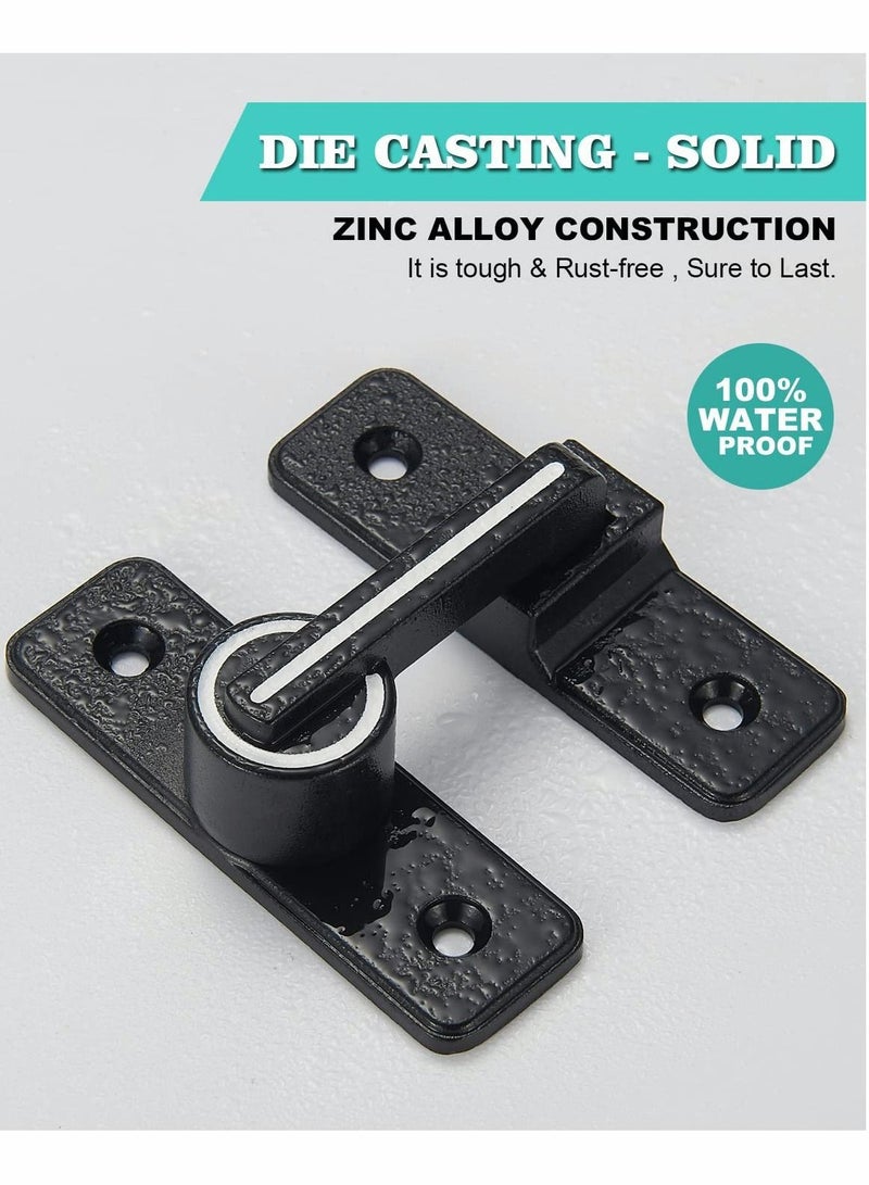 180 Degree Right Angle Door Lock, Heavy Duty Flip Latch Bolt Lock cam and Window Push-Pull Rod barn (Luminous Tone)