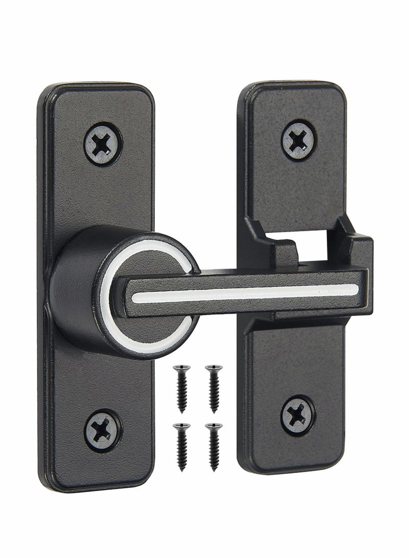 180 Degree Right Angle Door Lock, Heavy Duty Flip Latch Bolt Lock cam and Window Push-Pull Rod barn (Luminous Tone)