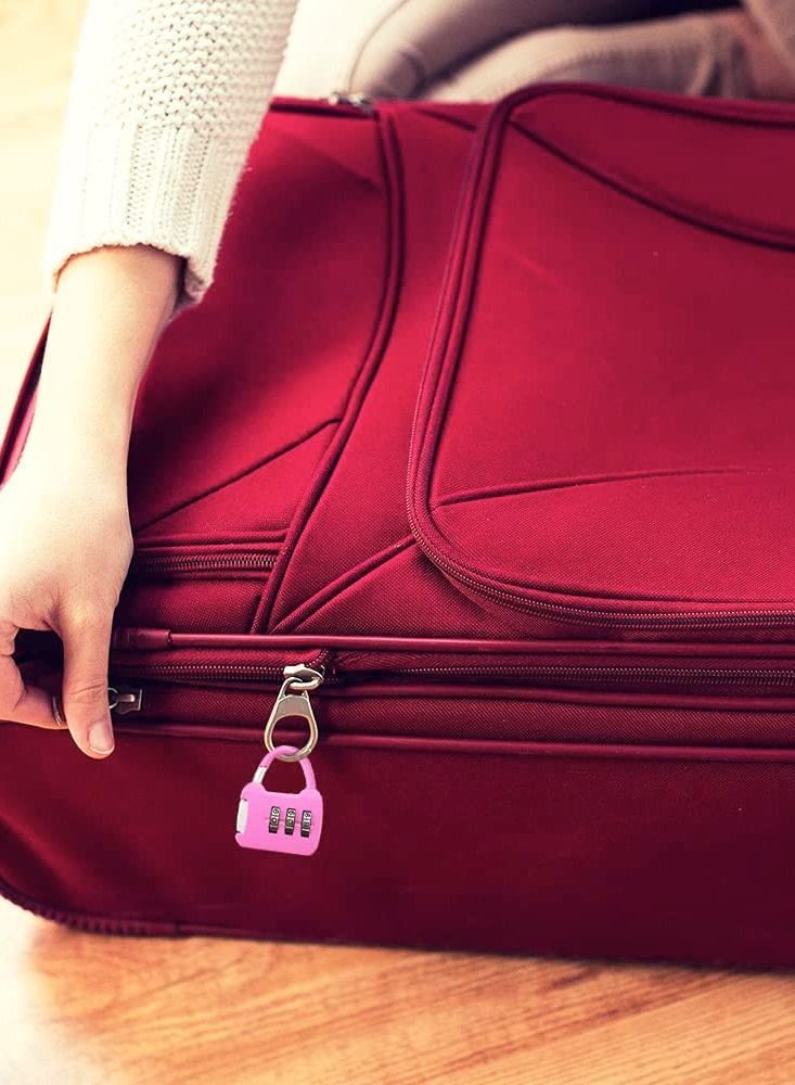 Luggage Locks Suitcase , 3 Digit Combination Lock, Anti Theft Locker Padlock with Alloy Body, for Luggage, Gym, Travel Bag, (5PCS)