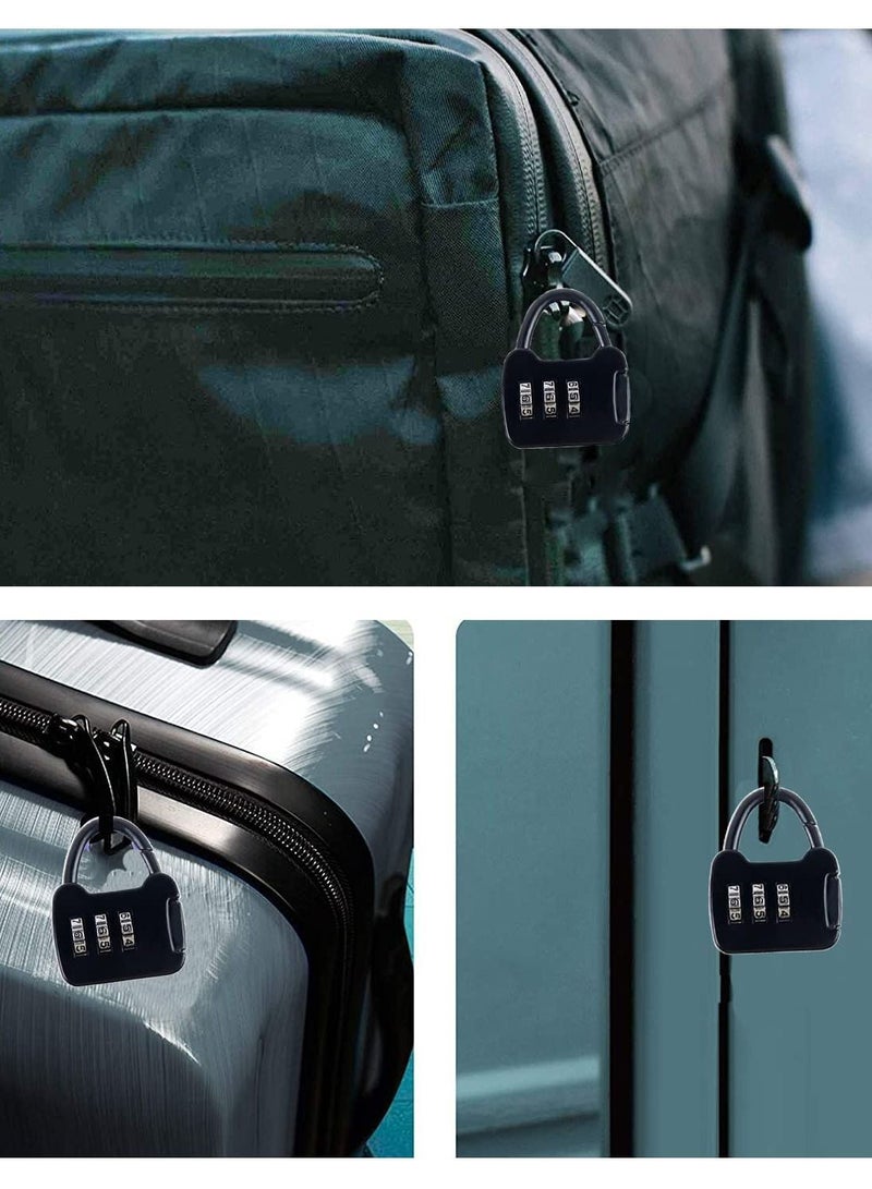 Luggage Locks Suitcase , 3 Digit Combination Lock, Anti Theft Locker Padlock with Alloy Body, for Luggage, Gym, Travel Bag, (5PCS)
