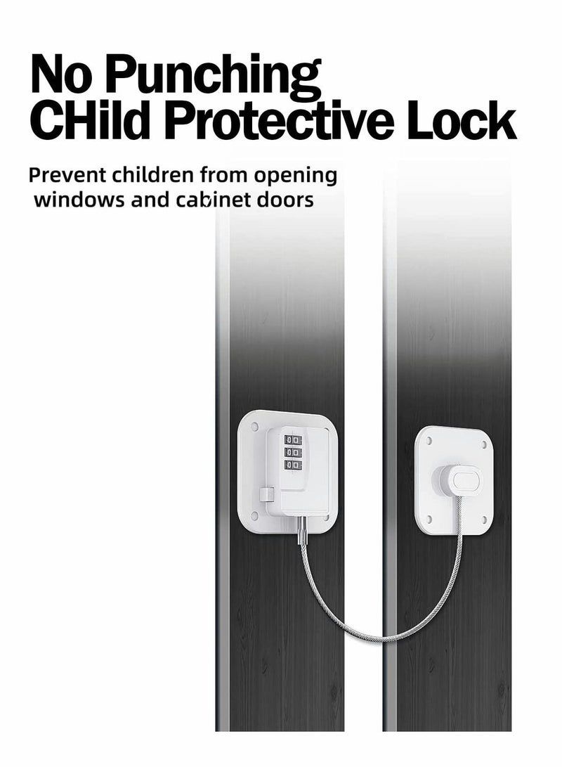 Refrigerator Lock Combination with Digital Password, Easy to Install Child Safety Cabinet for Kitchen