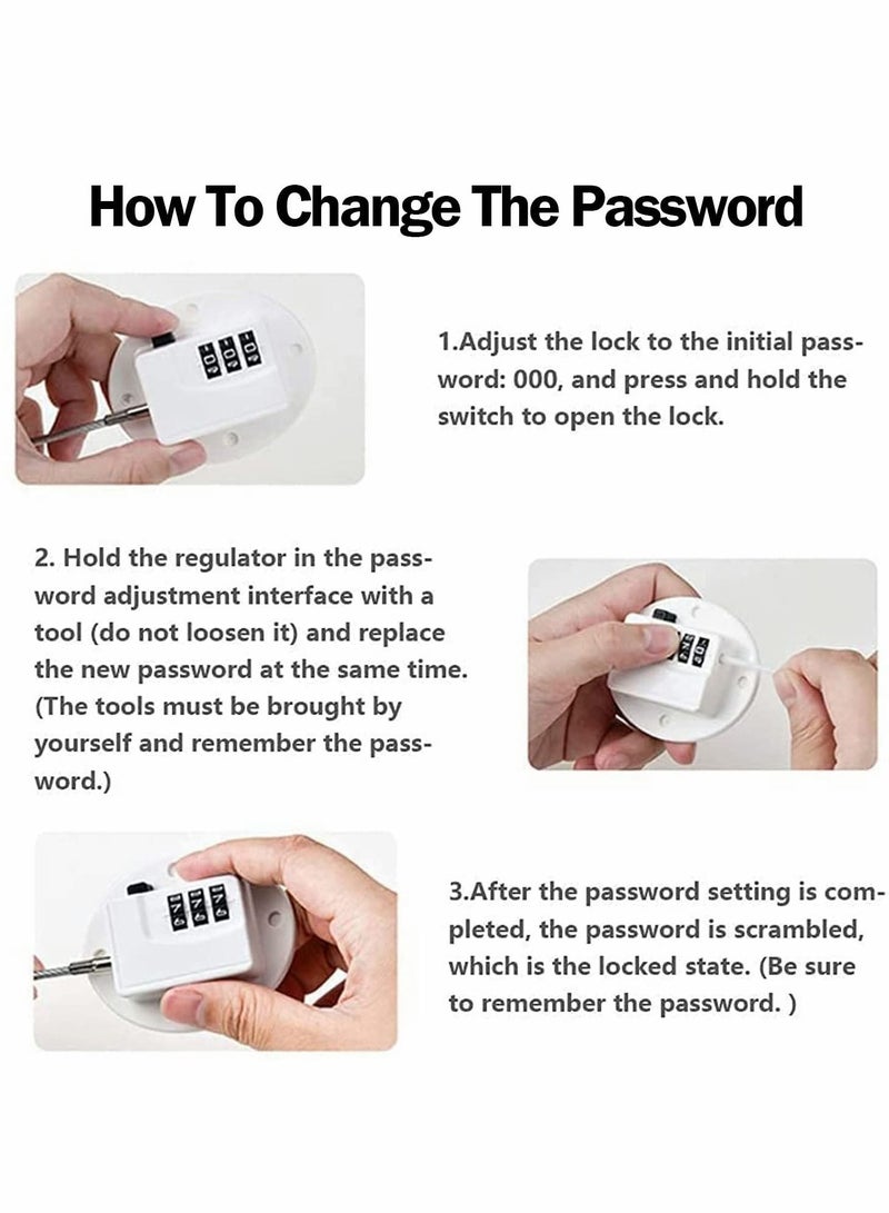 Refrigerator Lock Combination with Digital Password, Easy to Install Child Safety Cabinet for Kitchen