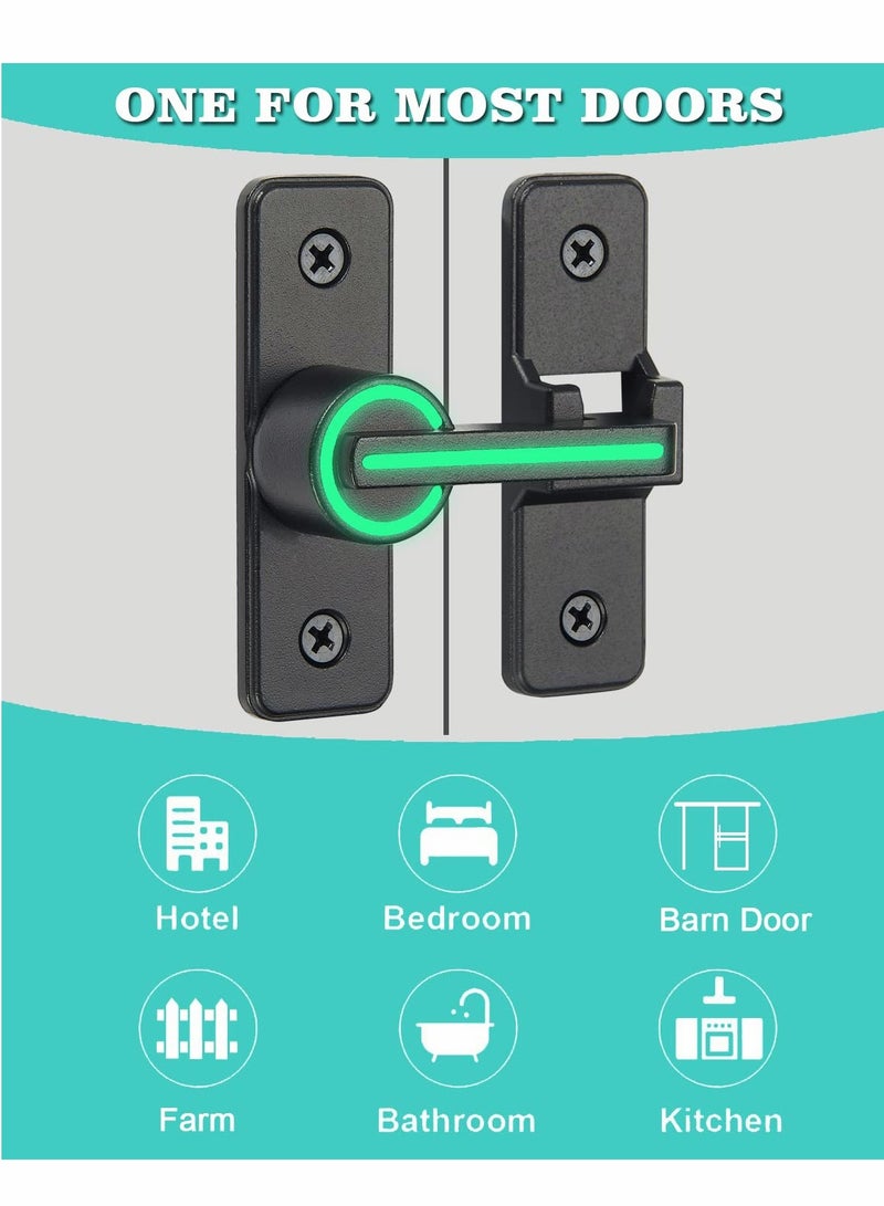 180 Degree Right Angle Door Lock, Heavy Duty Flip Door Latch Bolt Lock cam Lock Door and Window Push-Pull Lock Rod Bolt barn Push-Pull Door Lock (Luminous Tone)