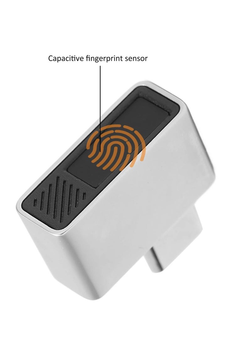 Mini USB C Fingerprint Reader for Windows 7,8,10,11, Scanner Support 10 Fingerprints, 0.5s Fast Recognition, Self Learning Algorithm, 360° Touch Speedy Matching