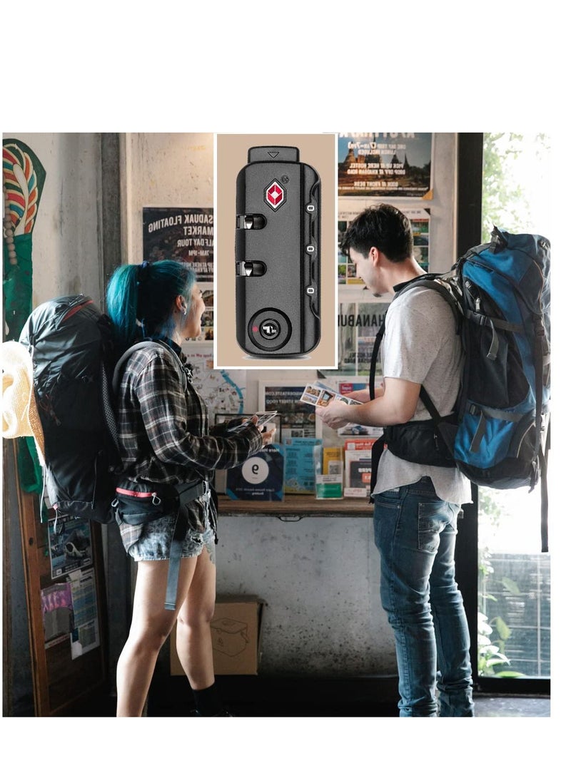 TSA007 Security Lock Padlock Luggage Travel and 3 Digits Self Setting A Variety of Different Combinations Bag Code