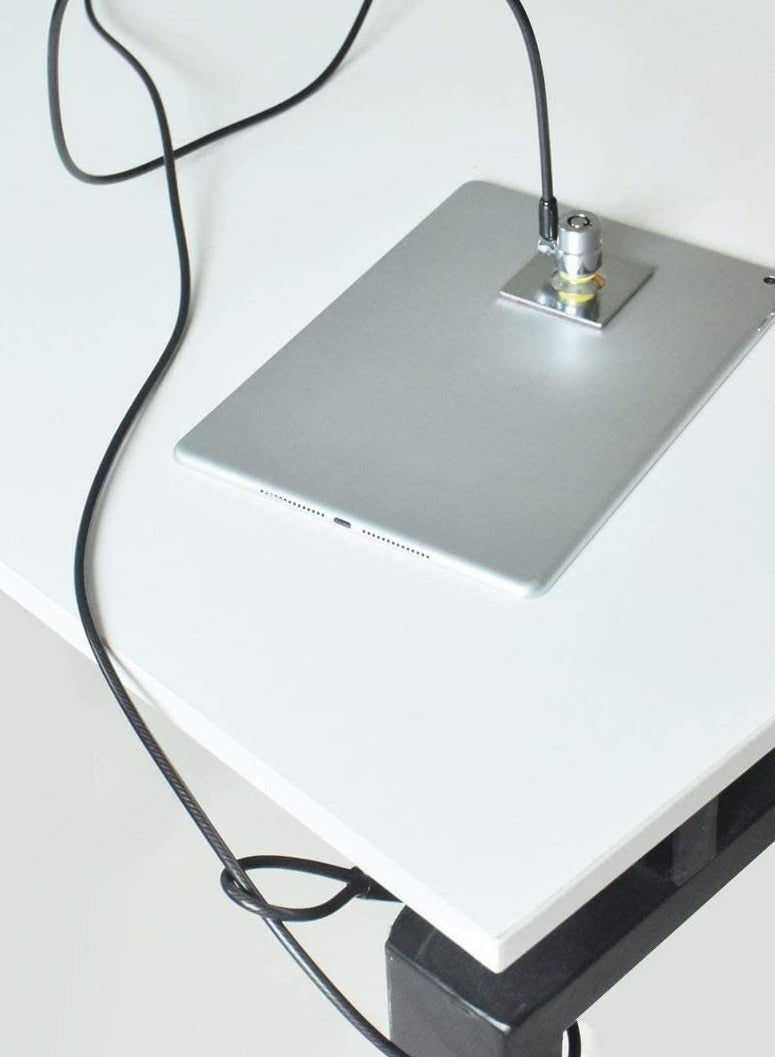 Laptop Cable Lock - Anti-Theft Hardware Security for Laptops, iMac, Tablets, and More Strong Pivoting Head Includes Anchor Plate 2 Keys Ideal Smartphone, Electronics