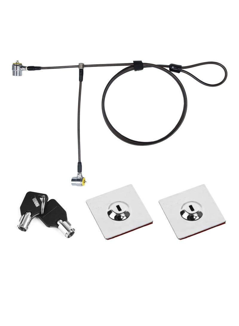Laptop Cable Lock - Anti-Theft Hardware Security for Laptops, iMac, Tablets, and More Strong Pivoting Head Includes Anchor Plate 2 Keys Ideal Smartphone, Electronics