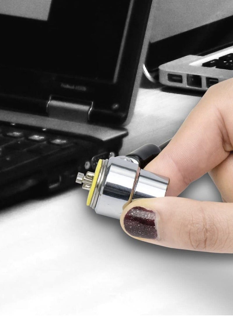 Laptop Cable Lock, Secure Your Electronic Devices with I3C Lock and Kensington Clicksafe Combination - For iPads, Tablets, Laptops, Smartphones, More