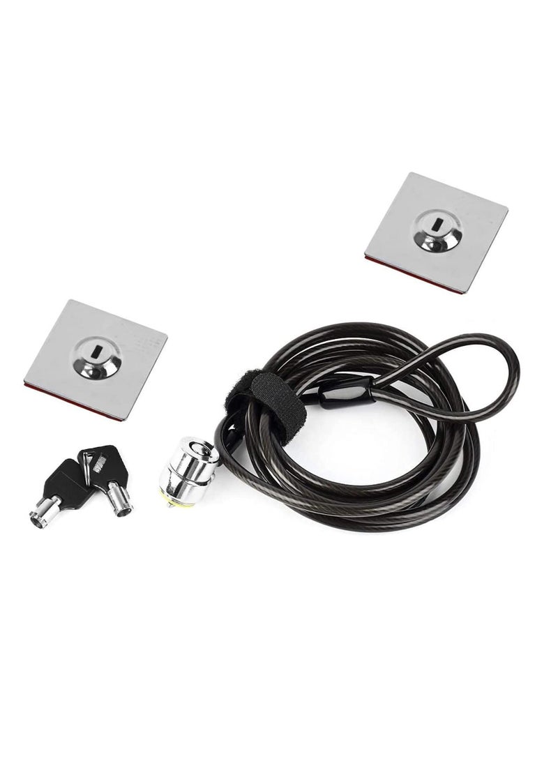Laptop Cable Lock - Anti-Theft Hardware Security for Laptops, iMac, Tablets, and More Strong Pivoting Head Includes Anchor Plate 2 Keys Ideal Smartphone, Electronics