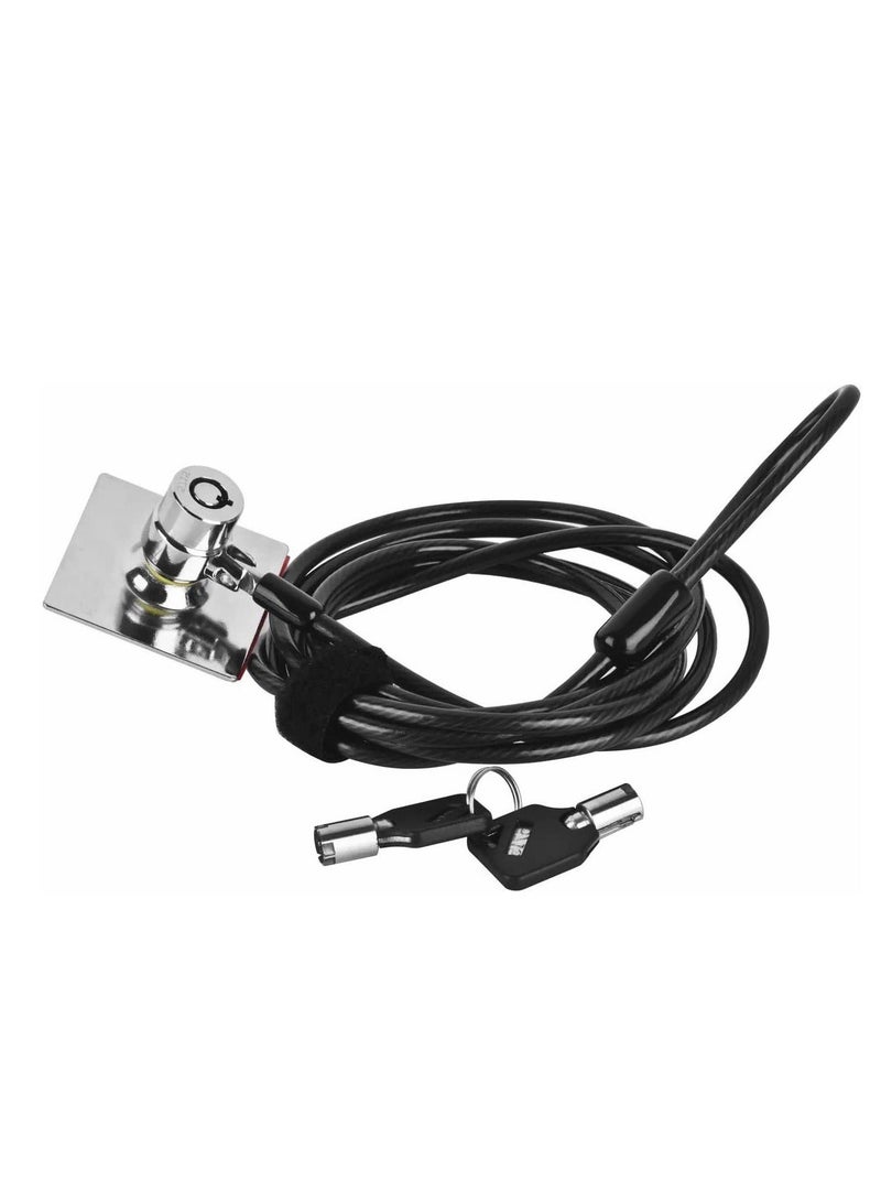 Laptop Cable Lock - Anti-Theft Hardware Security for Laptops, iMac, Tablets, and More Strong Pivoting Head Includes Anchor Plate 2 Keys Ideal Smartphone, Electronics
