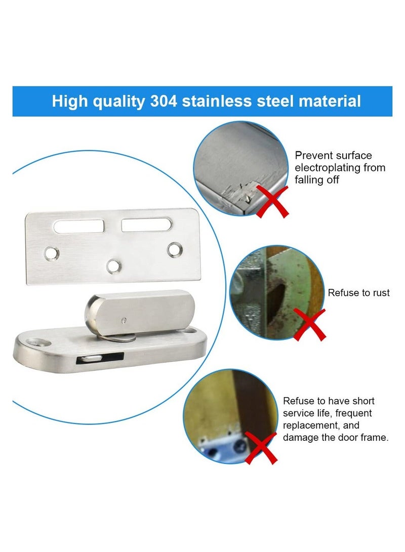 Stainless Steel Sliding Door Lock, 90 Degree Flip Latch Cam Curved Buckle Barn Moving Right Angle for Wooden Doors,